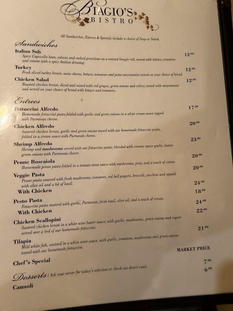 Biagio's Bistro Menu image 3